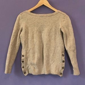 Madewell Beige 100% Merino Wool Cropped Sweater